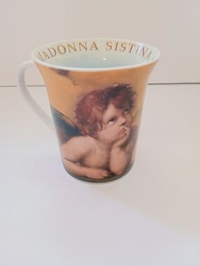 90s Vintage Cherub Mug Sistine Chapel